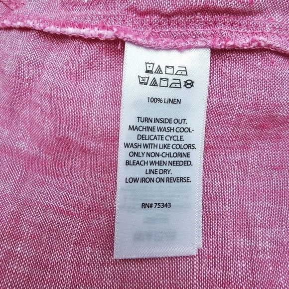 NWT Sigrid Olsen 100% Linen Dress in Heathered Pink, Size Medium - Picture 9 of 9